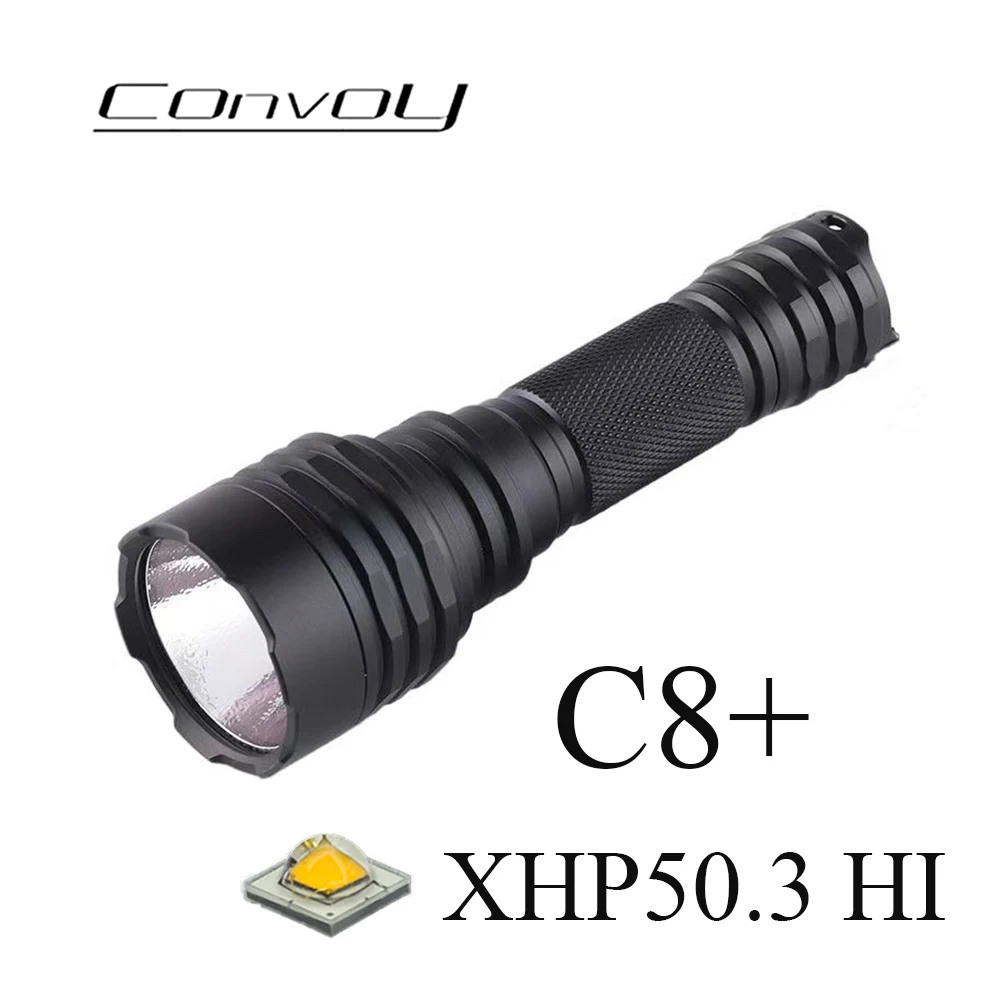 

Convoy C8 Plus XHP50.3 HI Led High Powerful Flashlight 12 Groups Linterna Bike Torch Camping Fishing 18650 Flash Light Work Lamp