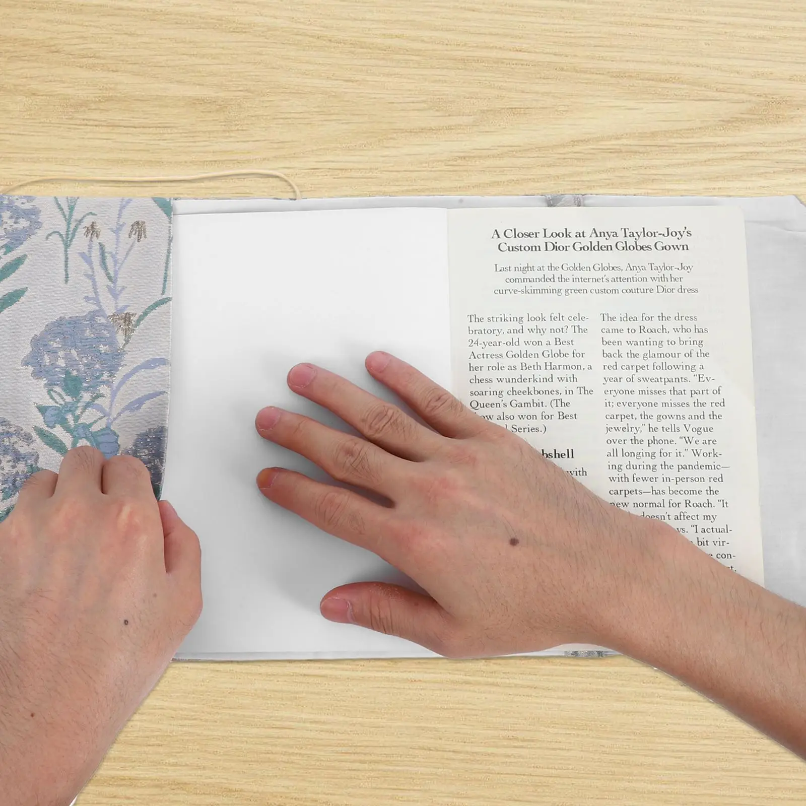 Handmade Cloth Book Cover Notebook Cloth Book Cover Protective Book Sleeve Cover Adjustable Book Protector Textbook Cover (A5)