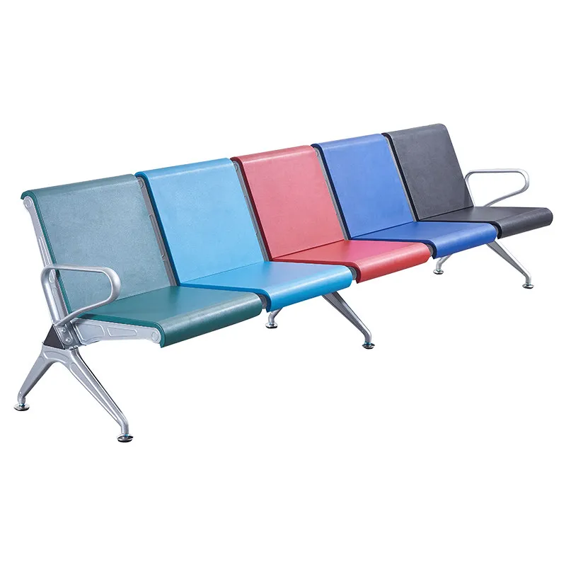3-Seater PU Polyurethane Waiting Chair | Hospital Infusion Row Chair, Public Bench for Bank, Station & Airport