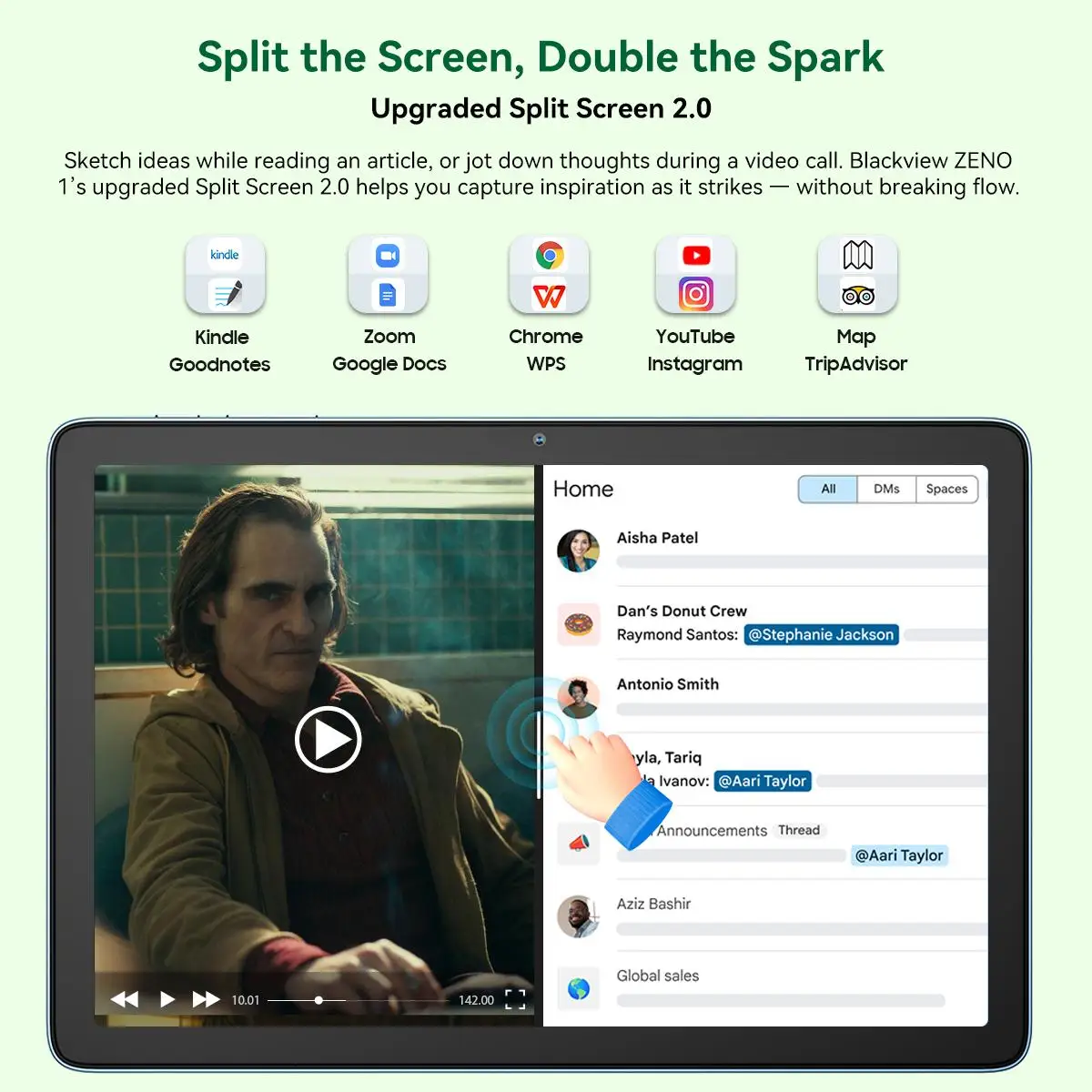 Blackview ZENO 1 Tablet PC 8'' HD Display 4GB+64GB / 6GB+256GB Unisoc T615 8MP Camera 6000mAh Battery Android 15 4G
