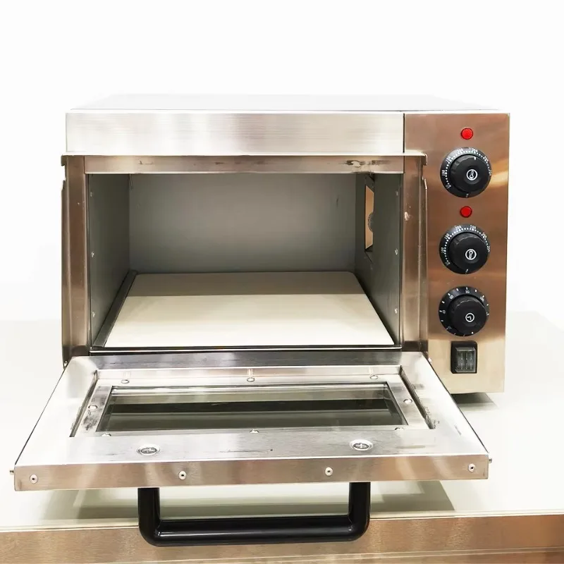 Calcium carbide deck oven single-layer commercial oven with chamber stainless steel construction and digital timer