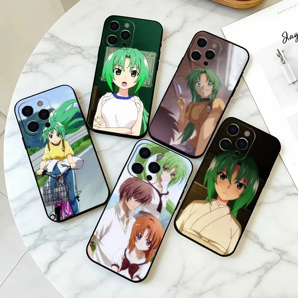 Anime character M-Mion S-Sonozaki Phone Case For iPhone 17,16,15,14,13,12,11 Plus,Pro Max,XS,Soft Silicone Black Cover
