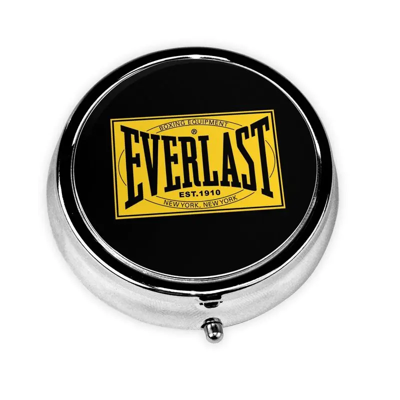 

EVERLAST Print Pill Box 3 Compartment Small Pill Case for Purse & Pocket Mini Metal Pill Holder Travel Pill Container