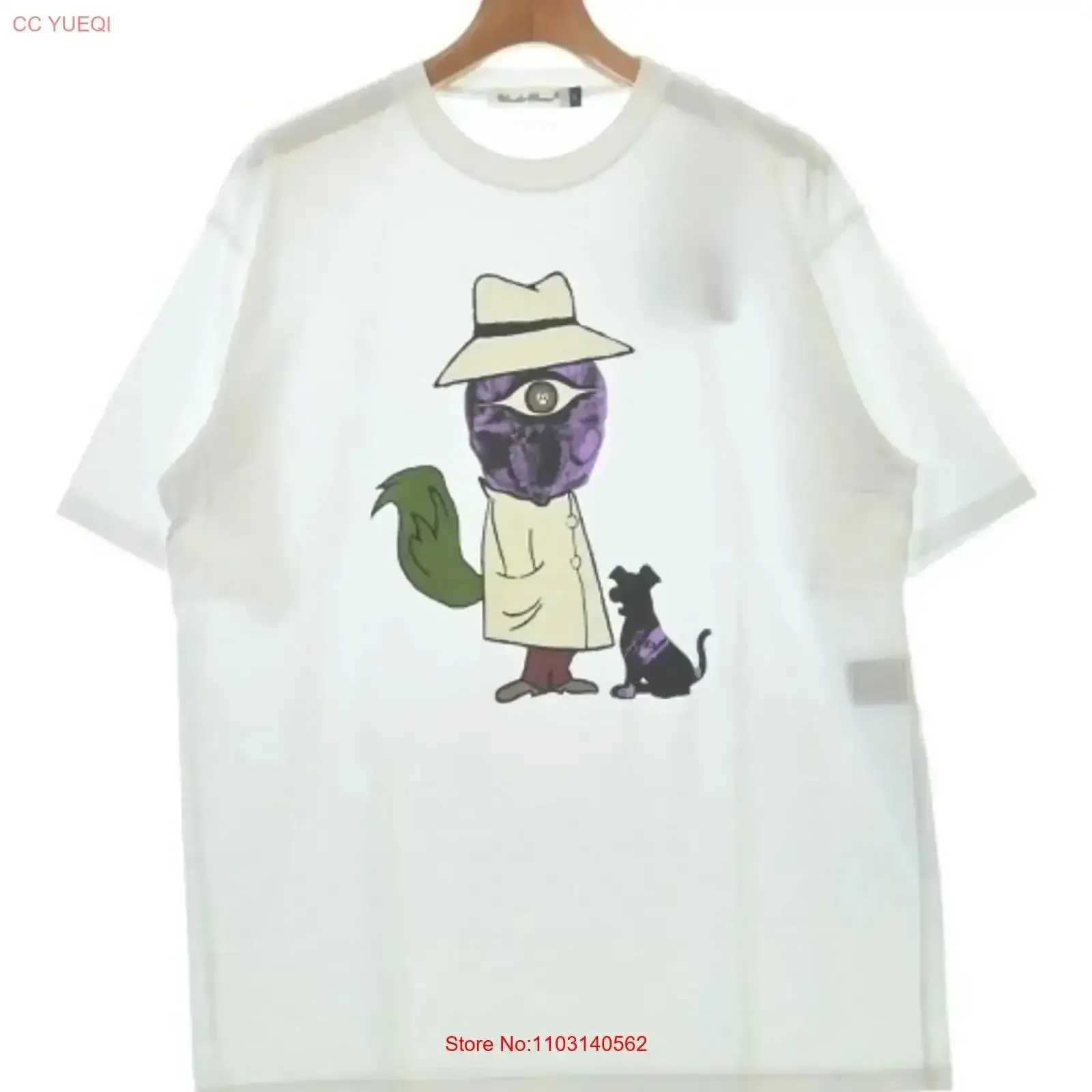 UNDER COVER T shirts Cut Sewns White 4 Approx XL 2200577507058 vintage Washed Casual graphic Stylish Comfortable Slightly