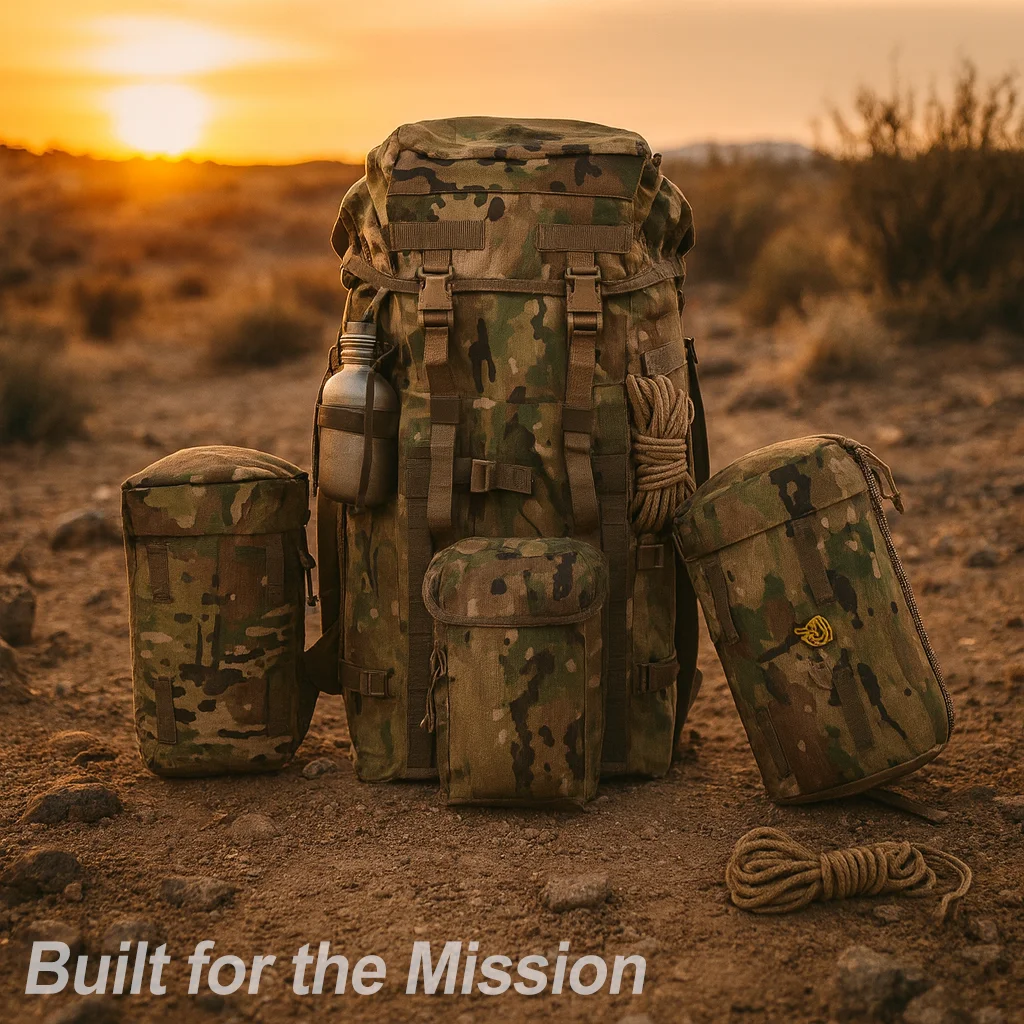 AKmax PLCE Tactical Backpack with Internal Frame, Military Rucksack for Outdoor, Hiking, Survival Multi-terrian