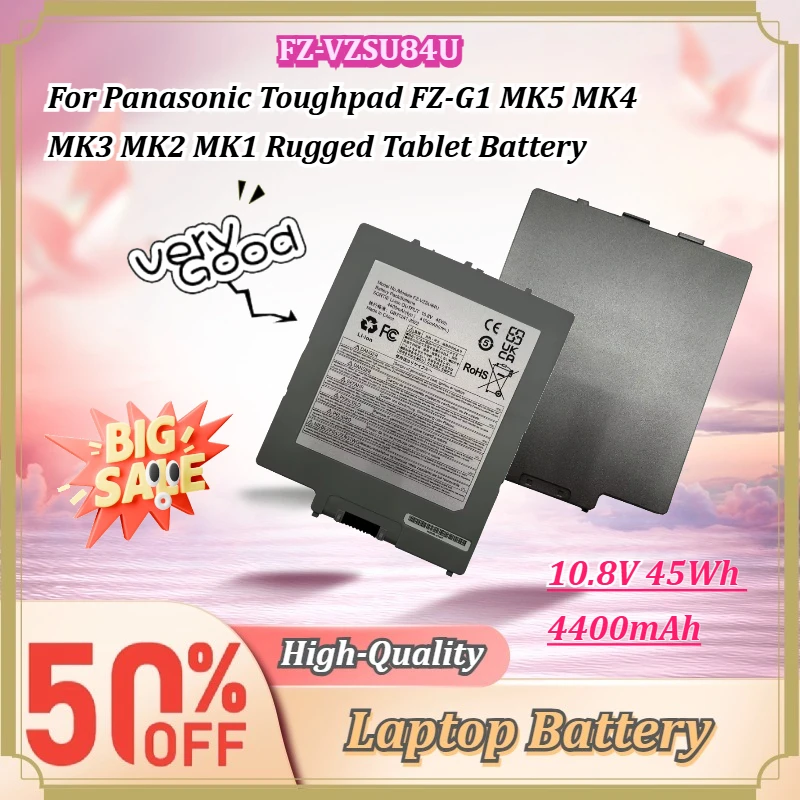 For Panasonic Toughpad FZ-G1 MK5 MK4 MK3 MK2 MK1 FZ-VZSU84U 10.8V 4400mAh 45Wh Rechargeable Li-ion Rugged Tablet Battery