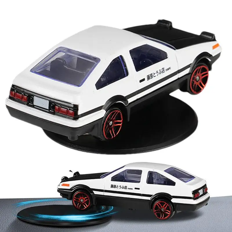 Initial D AE86 Alloy Car Interior Models Toys Automatically Drift Rotating Auto Dashboard Metal Ornaments Fujiwara Car