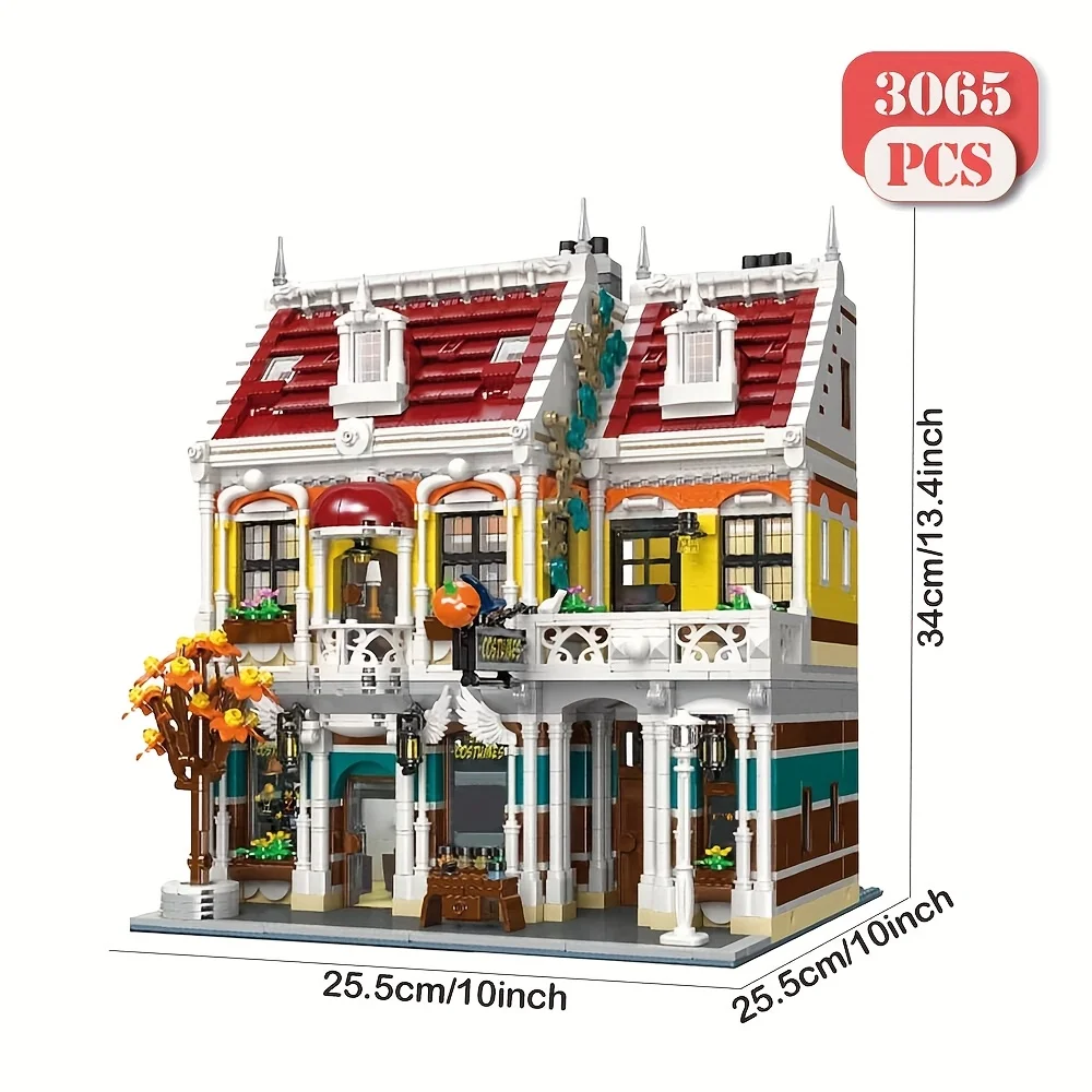 الإبداعية 3000 + قطعة MOC متجر الملابس اللبنات نموذج مثالي مدينة عرض الشارع الطوب مدينة للبخار للهدايا الكبار