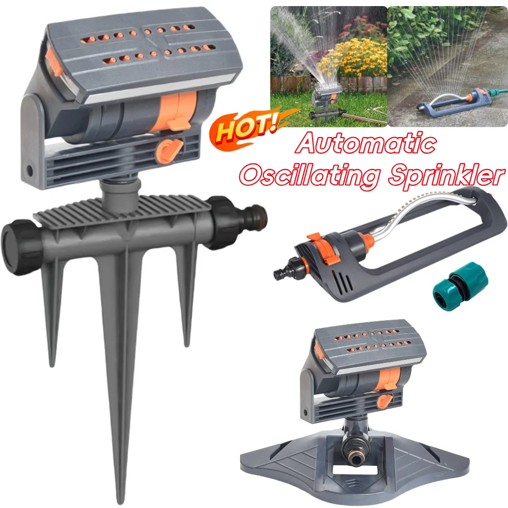 Automatic Garden Sprinkler Oscillating Sprinkler Garden Swing Sprinkler  Adjustable Irrigation Lawn Park Watering System