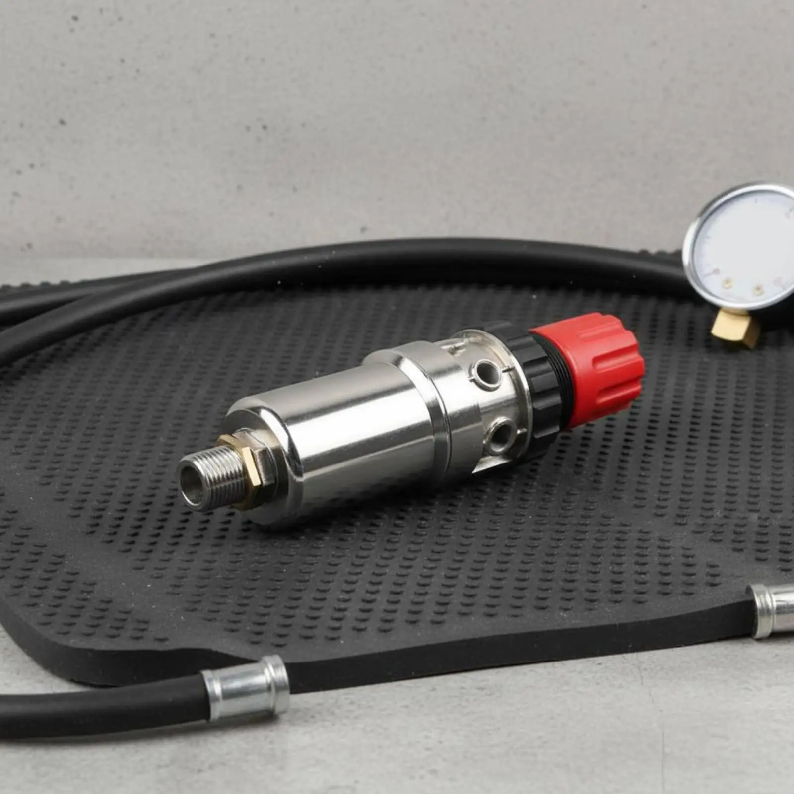 Metal Air Pressure Regulator Dual Port Adjustable Compressor Moisture Filter for Garage and Pneumatic Equipment