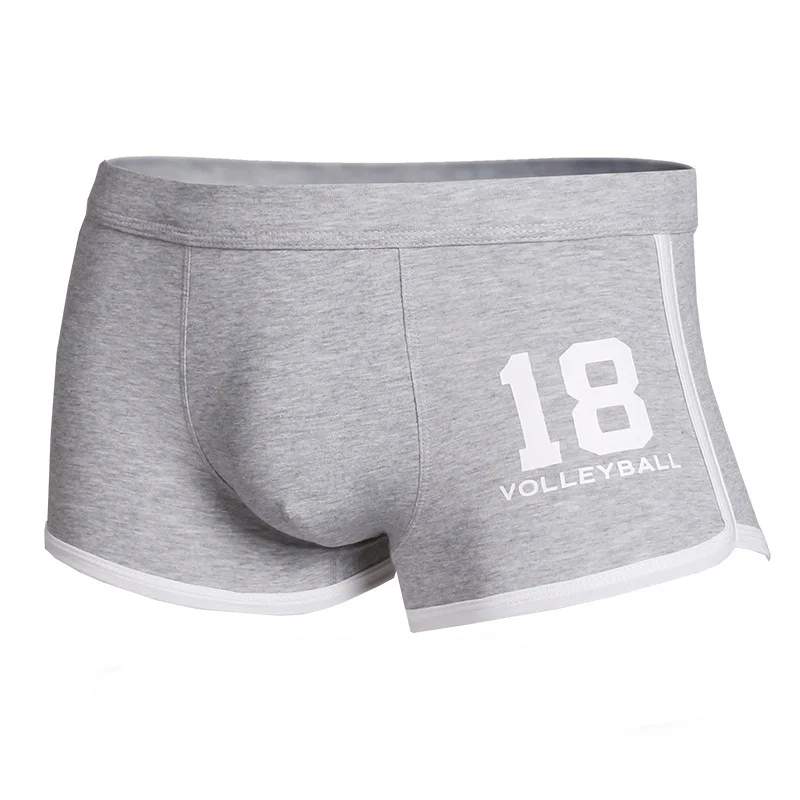 Men's Cotton Boxer Briefs with Breathable Scrotum Support, Trendy and Stylish Youth Shorts, Thin Sports Boxer Briefs