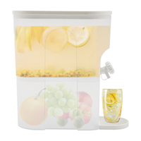 5L Beverage Dispenser with 3.6L Storage Box, Clear Drink Dispensers with Faucet for Party, Wedding, Picnic, Classic Kitchen Tool