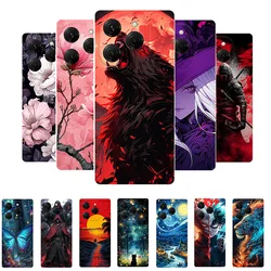 Per Tecno Spark 20 Pro custodia Flowers Wolf Cover morbida in Silicone per Tecno Spark 20 Pro KJ6 Coque Spark20Pro Fundas antiurto