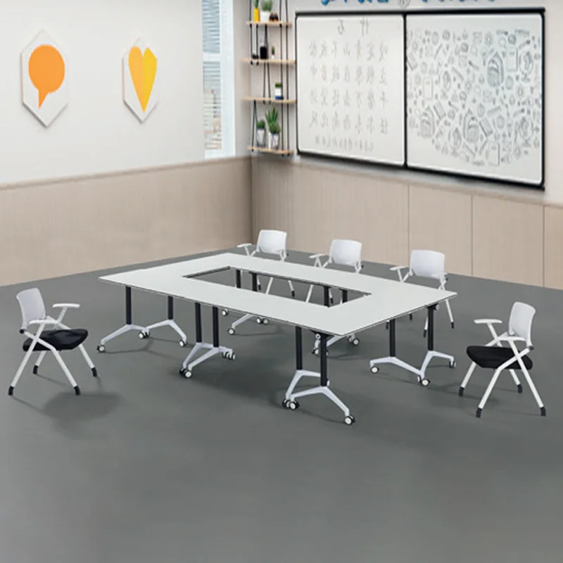 

Staff training table Movable conference table Long conference Flap desk Foldable splicing strip table