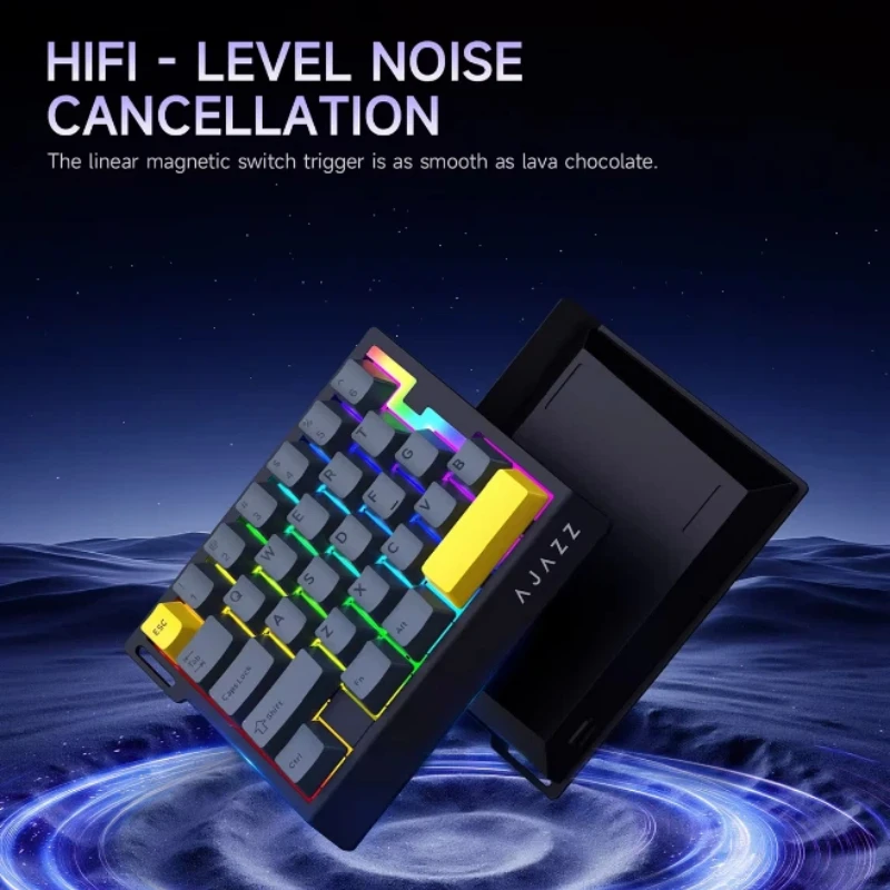 Ajazz Ak029 One Handed Gaming Keyboard 29 Keys Rgb Backlit Hot Swappable Magnetic Switch Customizable Hifi Edition For Pc Gamers