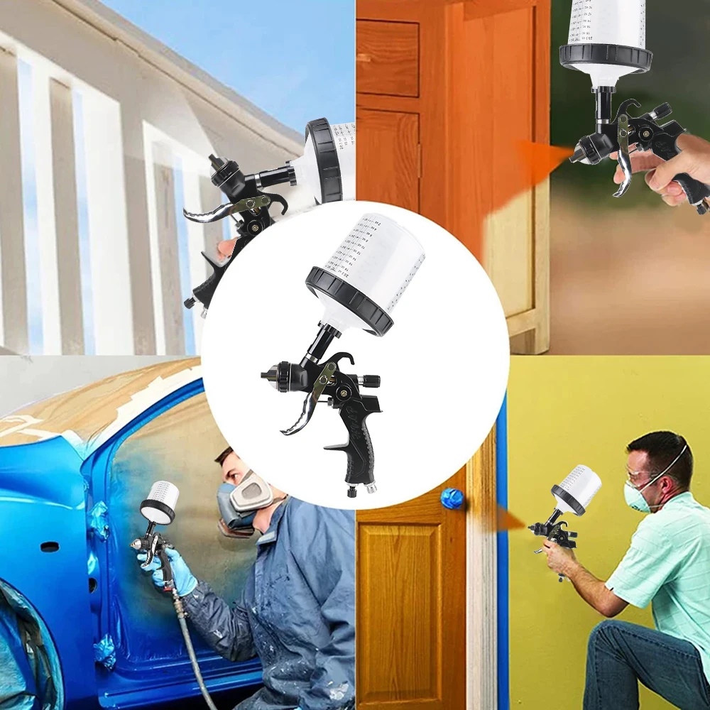Anti-Rost Farbe Sprayer Luft Pneumatische Sprayer Hohe Zerstäubung Griff Spray Werkzeug Auto Auto Farbe Spritzpistole Set Blech reparatur