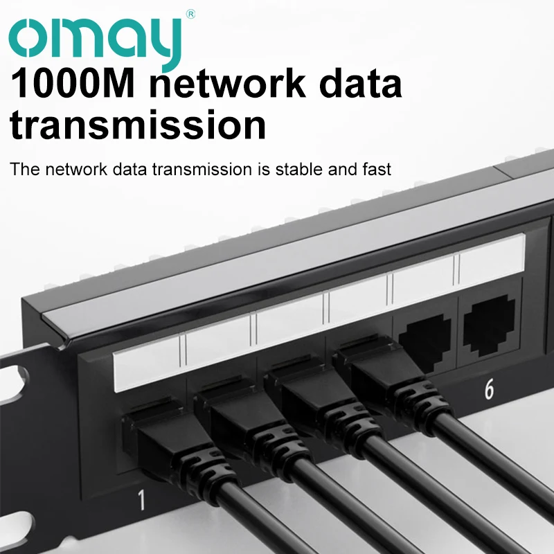 Patch Panel Rack 19 Zoll Rack 24 Ports CAT6 UTP KeyStone Modul Panel mit RJ45 Cat6 Kabelrahmen 24 Port aufgeführt Rackmount Panel