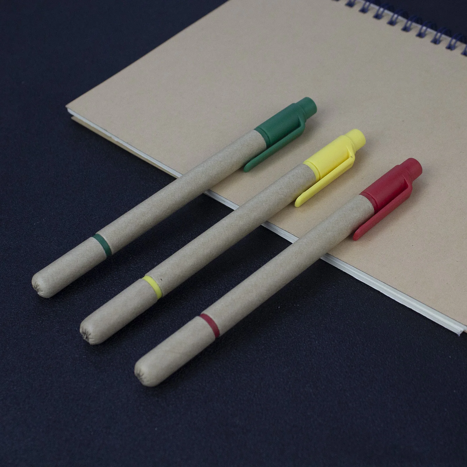 Customize Paper Highlighter ECO Ball Pen Fluorescent Promotional Personalized Gift Pens Full Color Printing Fair Giveaway Lot