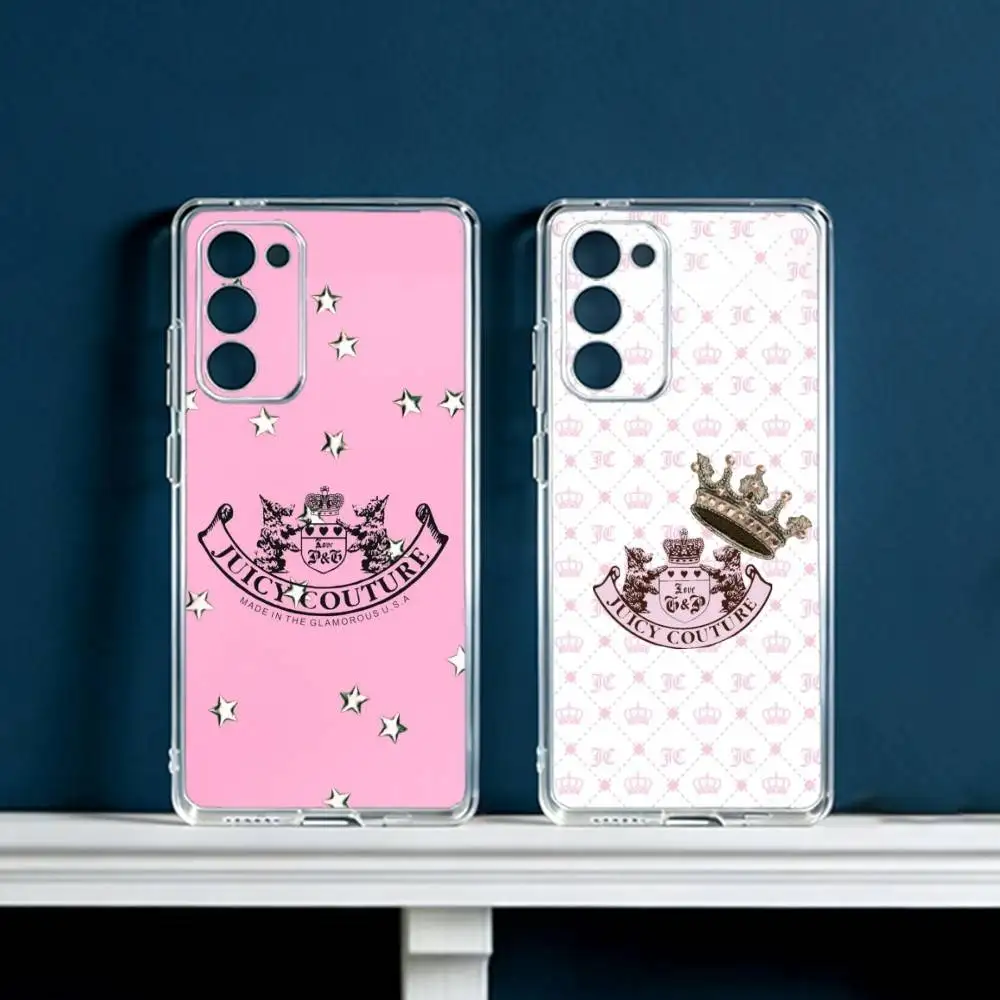 J-Juicy-C-Couture  Phone Case For Samsung Galaxy S24 S25 S23 S22 S21 Plus S24 S25 Transparent Cover Case