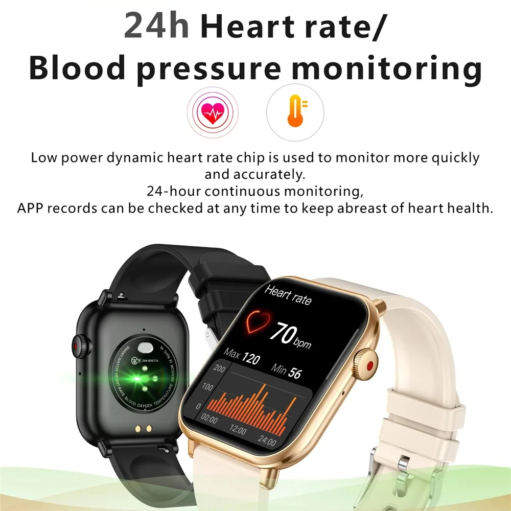 Kaimorui นาฬิกาอัจฉริยะ1.96นิ้ว, สมาร์ทวอท์ชโทรผ่านบลูทูธสำหรับผู้ชายและผู้หญิงสำหรับเล่นกีฬากลางแจ้งเครื่องวัดชีพจรเพื่อสุขภาพสำหรับ iOS Andriod