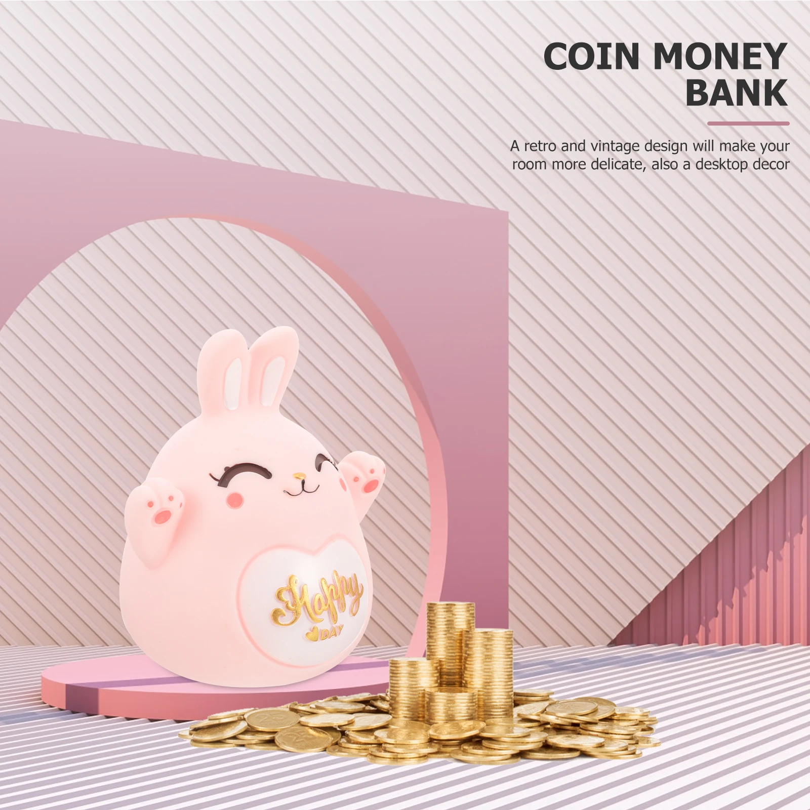 

Six Angle Cartoon Piggy Bank Large Capacity Coin Storage Kids Bedroom Decor Plastic Child Toy Gift Money Bank