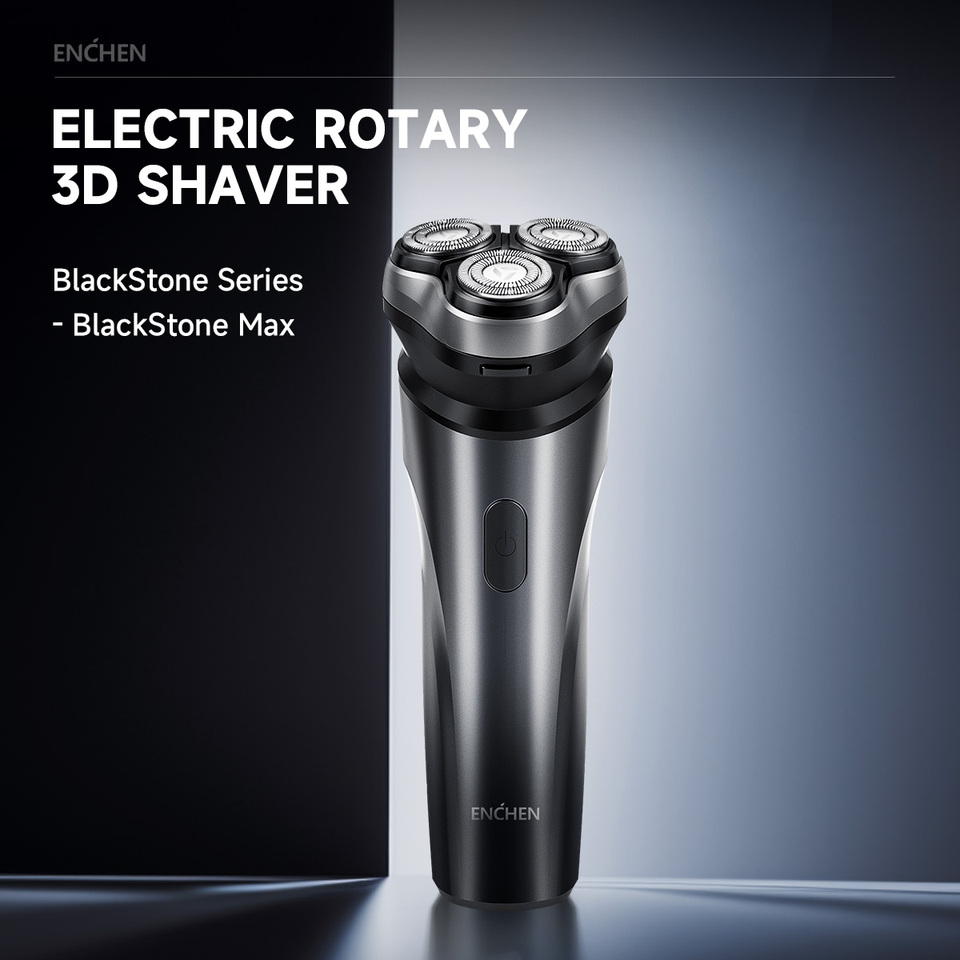  ENCHEN Blackstone Max Electric Shaver 3D-Direction Flex Heads 100% Waterproof With POP-UP Precision Trimmer 
