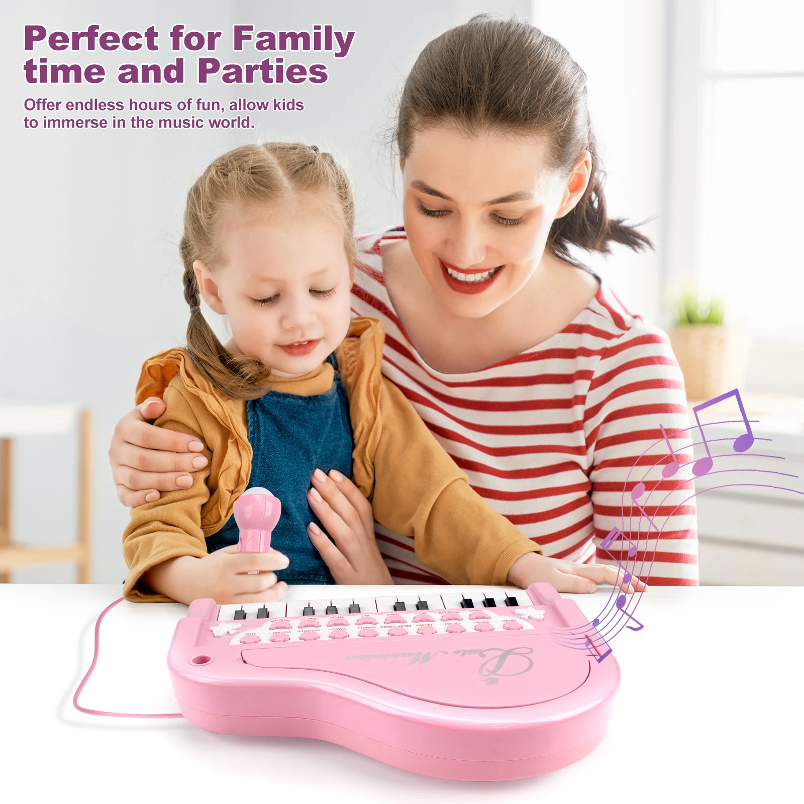 Children's Electronic Keyboard Piano Toys With Microphone Mini Piano Toys Kid Musical Instrument Educational Toys for Kid Gifts