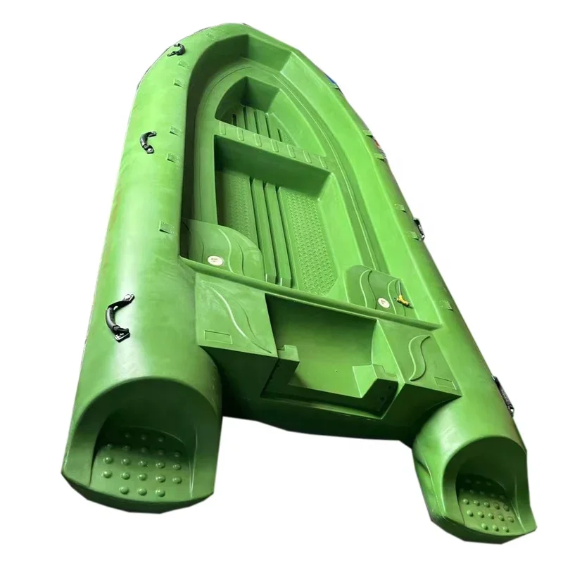 2026 Marine Leisure Fishing Boat PE Plastic Cruising Boat Rowing Boats With Outboard Engine