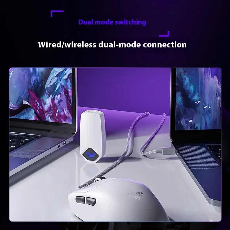 HOT AULA SC800 게이밍 마우스 PAW3395 8K 동글 포함 경량 37g 울트라 E-스포츠 전용 무선 26000DPI 맞춤형 게이머 마우스