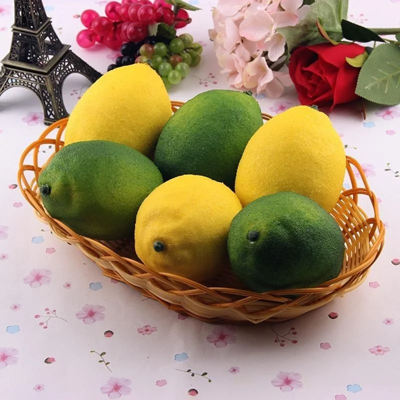 Lemon Artificial Fruit Fake Theater Prop Staging Home Decor Faux Lemons