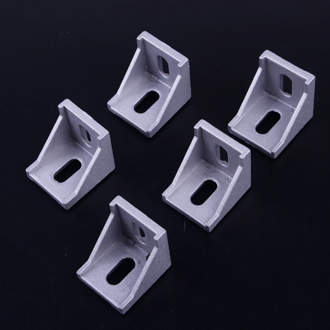 LETAOSK 5pcs Aluminum L Shape 90 Degree Right Brace Corner Joint Angle Bracket Fastener Gusset Extrusion Profile