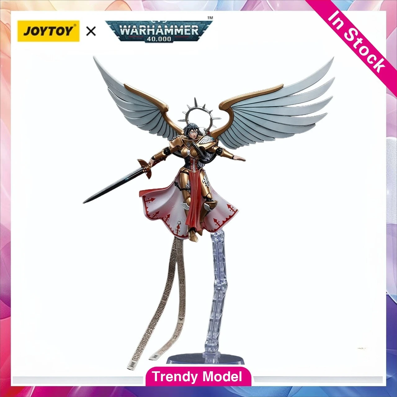 

【TM】В наличии JOYTOY Warhammer 40K Adepta Sororitas Celestine, The Living Saint, коллекционная фигурка 1/18, модель, игрушка, подарок