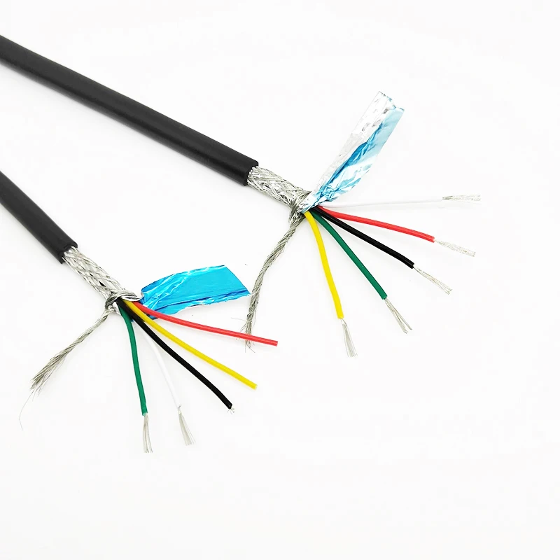 10 100Meter 4Core RVVP Shielded Cable2/3/4/5/6/7/8Core 26/24/22/20/18AWG Shielded Control Signal Copper Wire Audio Cable