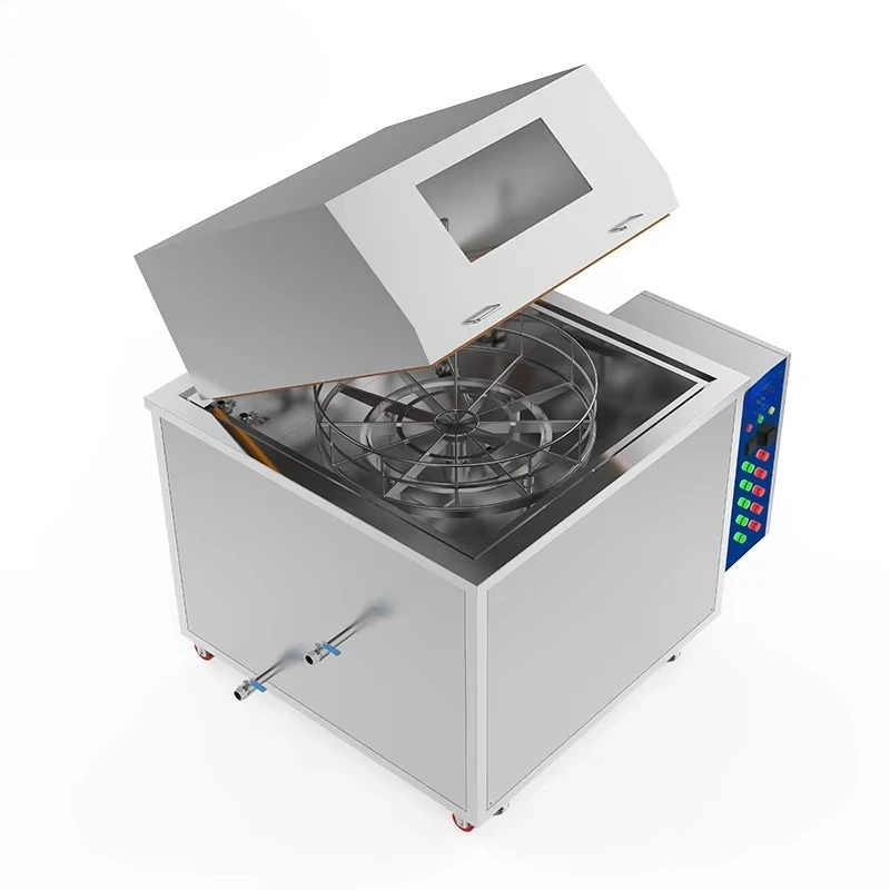 Skymen Rotary Basket Spray Cleaner High Pressure Rotary Spray Cleaning Machine for Bearing Pump Parts Engine Auto Parts