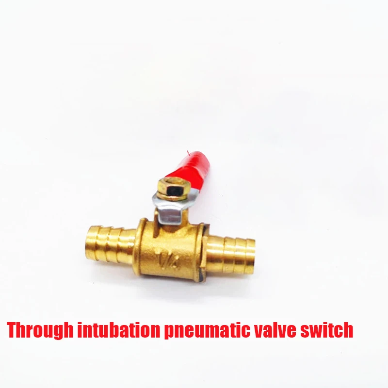 6mm 8mm 10mm 12mm Pagoda Hose Barb Brass Red Handle Switch Valve Water, Oil, Gas, Fuel Lines Close Ball Valve Fittings