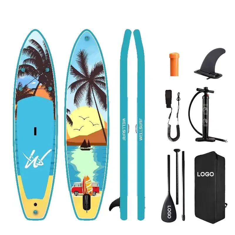 Kayatrek Premium Portable Inflatable All-Around Stand Up Paddle Board Complete Kit for All Users 3 Fin System PVC Material