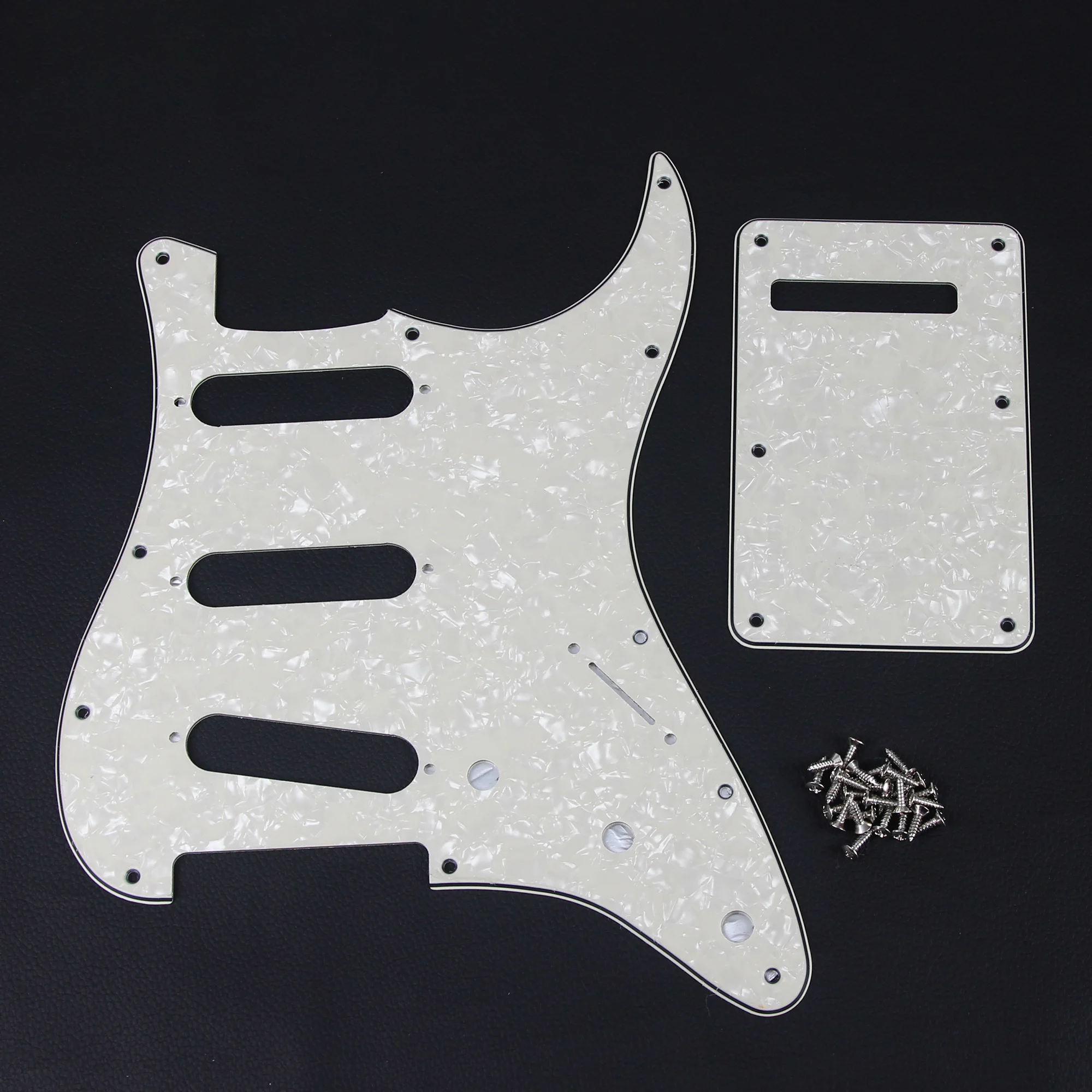 FLEOR Satz SSS-Schlagbrett ST FD Gitarren-Kratzplatte, 11 Löcher, Rückplatte und Schlagbrettschrauben für E-Gitarre in den USA/Mexiko – Detail 9