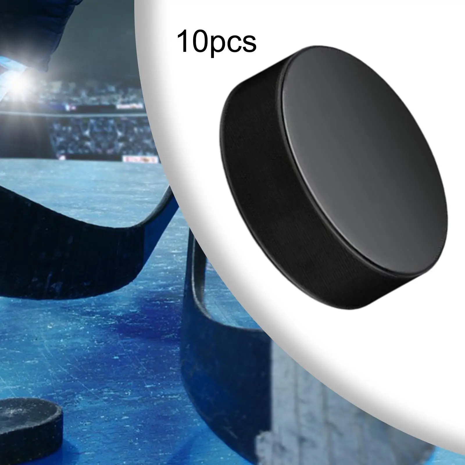 Hockey Pucks 10 Pack Accessories Smooth Diameter 3