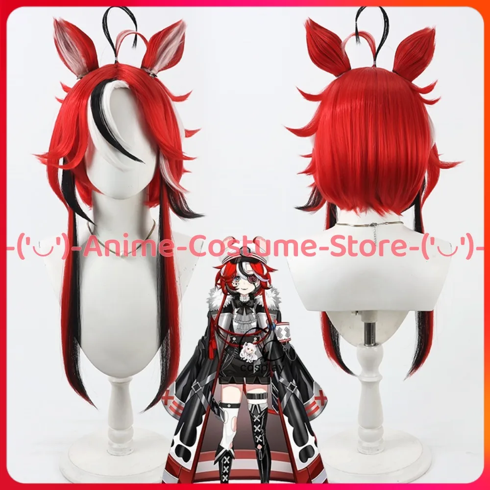 

VTuber Hucksbells Косплей Парик с ушками Аниме Игровой персонаж Хэллоуин Карнавальный костюм для вечеринки Парики Термостойкие синтетические волосы