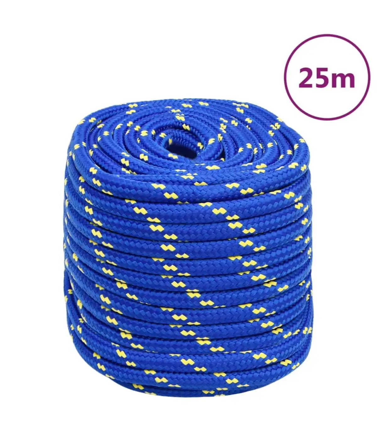 Metal ropes and ropes blue polypropylene boat rope 16 mm 25 m