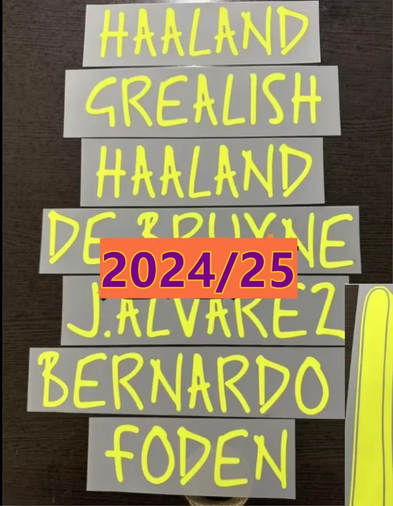 Super A away 2024 2025 customized Haa La ND J.aLVAr EZ name number sets font print, Hot stamping patch badges