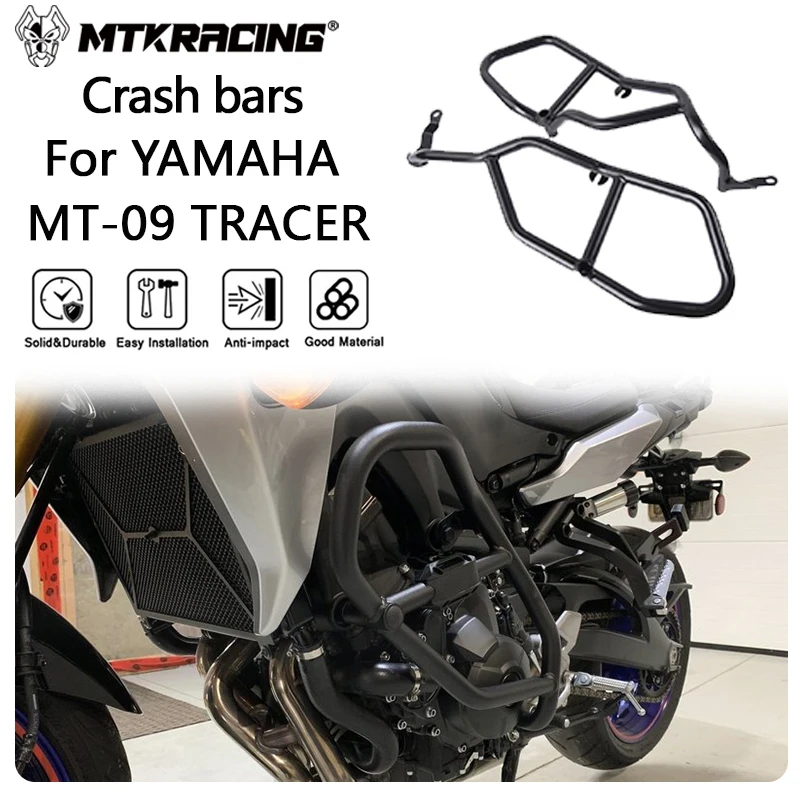 

MTKRACING Crash bars For YAMAHA MT-09 TRACER /XSR900 Motorcycle Bumper Engine Guard Crash Bar Body Frame Protector Accessories