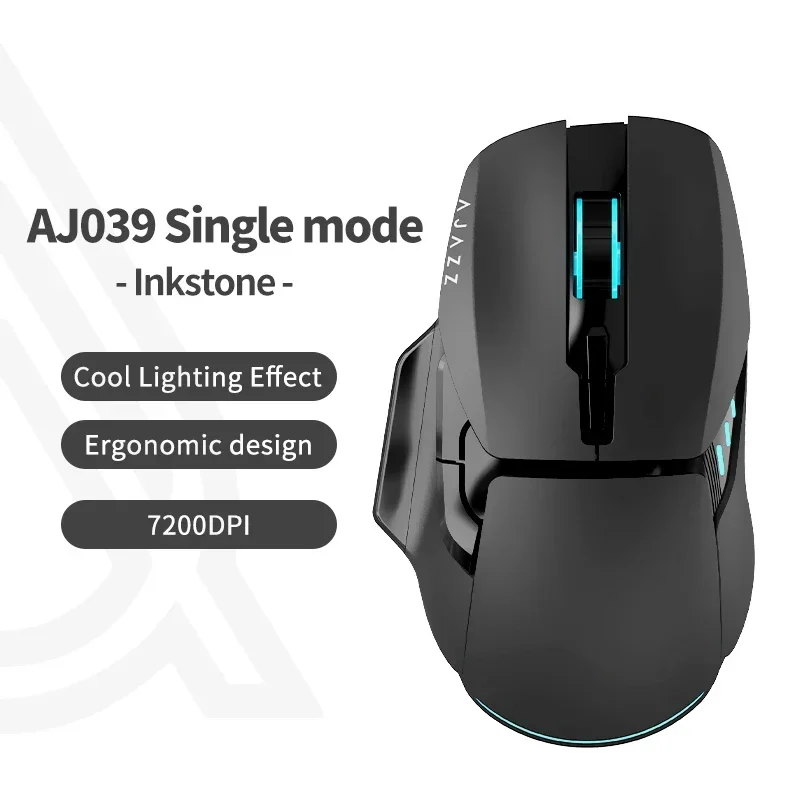 PYLV X Ajazz Aj039 Wireless Bluetooth Three-mode Mouse PAW3212 4800pdi Macro Defines Cable Gaming Mouse Pc Player Accessories