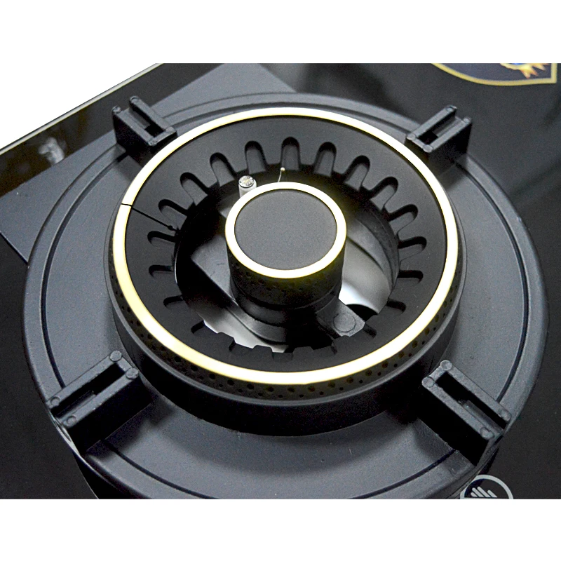 Folding Gas Stove, Household Energy-Saving Double Burner, Tempered Glass Panel, Suitable for Natural Gas & LPG