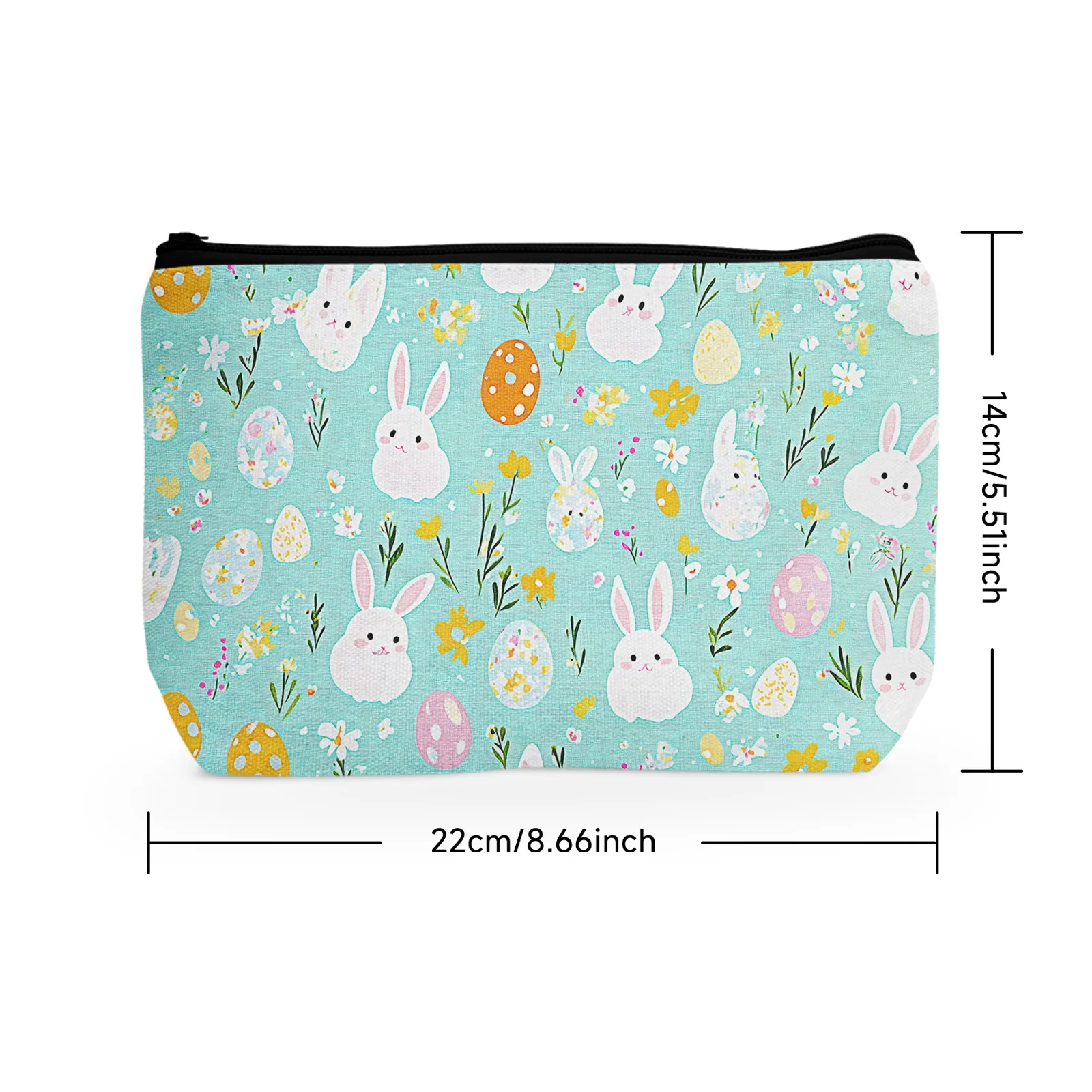 1Pc Cute Rabbit Easter Eggs Makeup Bag For Bunny Lovers Coworkers Christmas Birthday Gift Friendship Appreciate Gifts