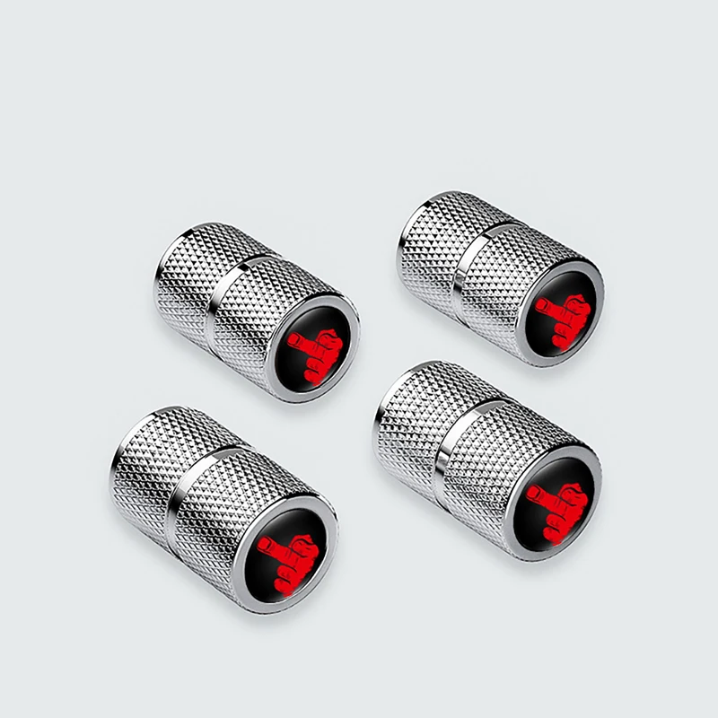 4PCS/Set New High-quality Car Tire Valve Cap Finger Logo Modified Metal Valve Cover Cap Motorcycle Bicycle Truck Auto Accessory