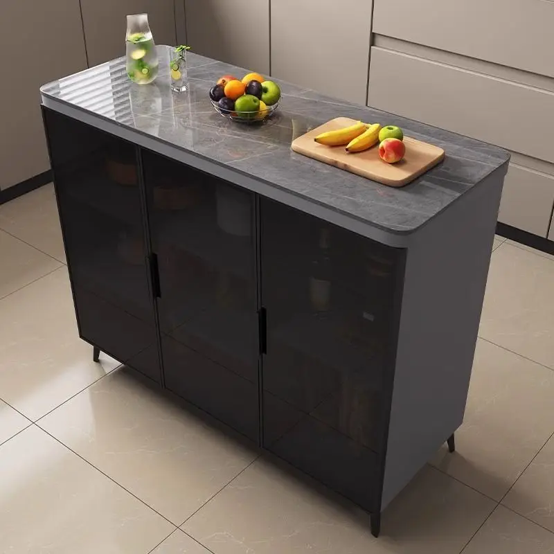Kitchen locker, rock slab cutting table, multi-functional side cabinet, console floor storage rack, movable island