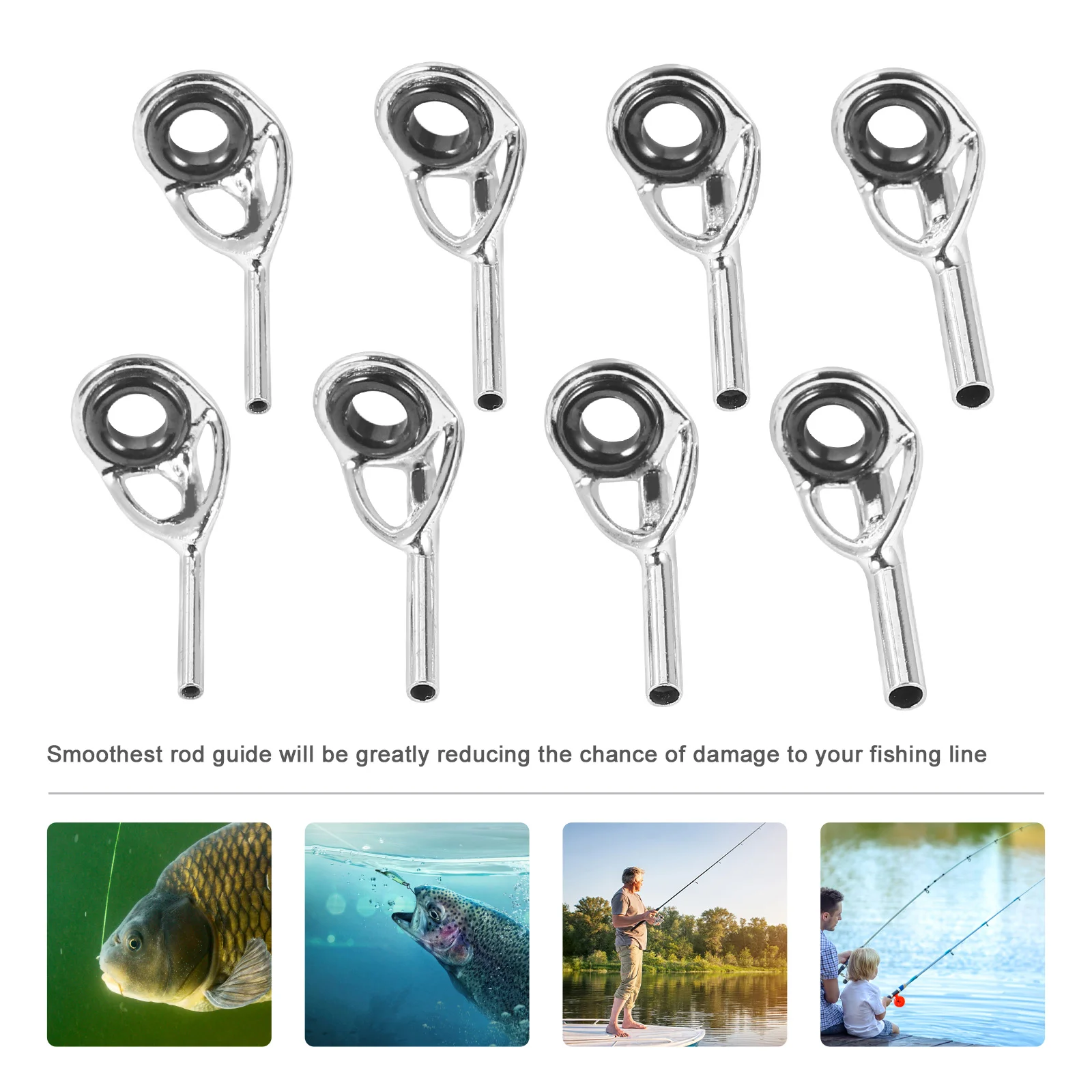 20 Pcs Rocky Pole Guide Ring Fishing Accessories Fisherman Supply Equipment Accessory Tool Parts Rod Repair