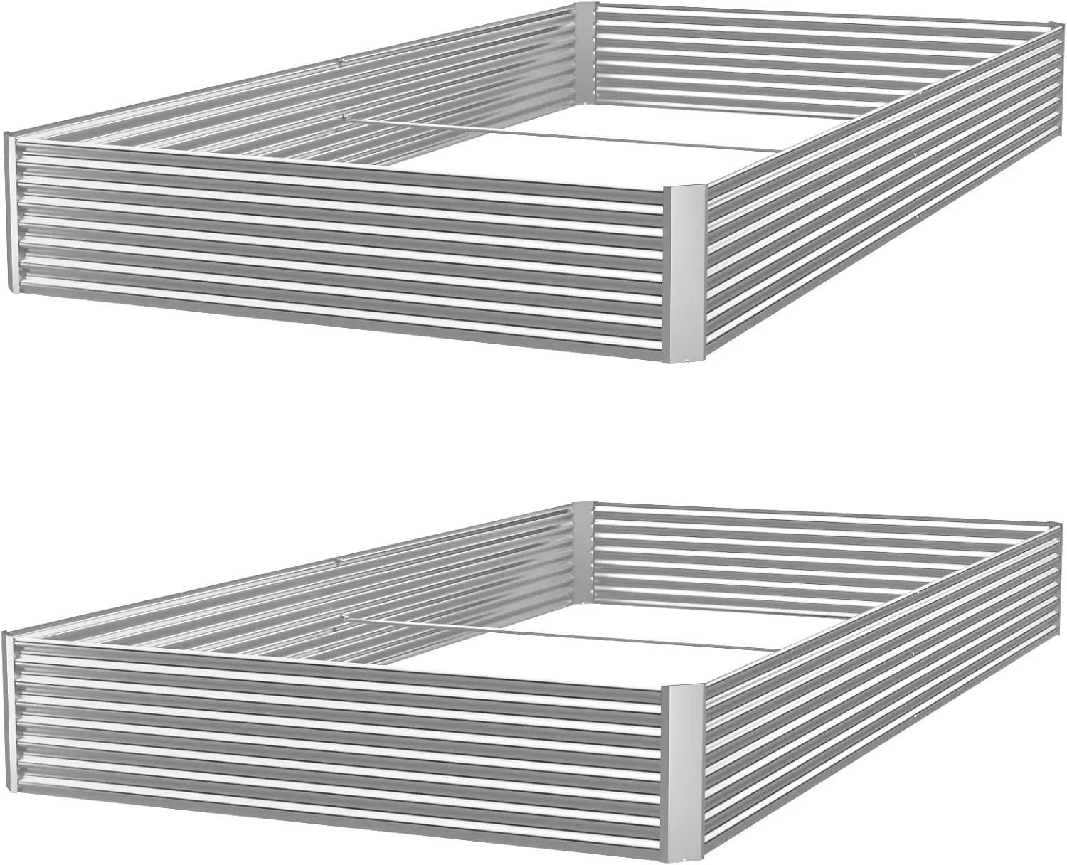 

2 Pack 12x4FT Galvanized Raised Garden Bed Outdoor,Metal Garden Bed for Vegetables,Steel Raised Beds for Gardening,Above Ground