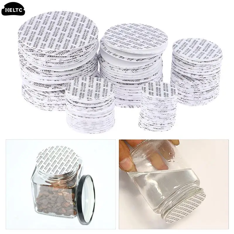 200Pcs/set  Self-adhesive Foam Pressure Sensitive Seal Cap Lining Tamper Resistant Seals Liner For Cosmetic Jar Bottle Pot